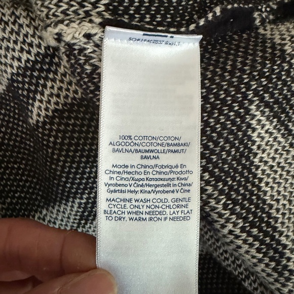 Chaps Cotton Aztec Southwest Shawl Collar Button Front Cardigan NWOT Plus Size - Picture 8 of 10